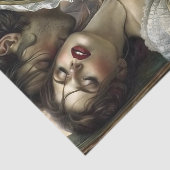 Romantic Lovers Wolf Guardian Decoupage Tissuepapier (Detail)