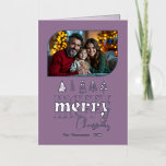 Romantic Luxe Hand Drawn Merry Christmas Photo Folie Feestdagenkaart<br><div class="desc">Send festive cheer with this real foil Christmas Photo Card featuring a whimsical hand drawn “Merry Christmas” design. The elegant metallic foil shines against a bold background, paired with your favorite holiday photos for a modern yet cozy look. A stylish way to share your warmest Christmas wishes with family and...</div>