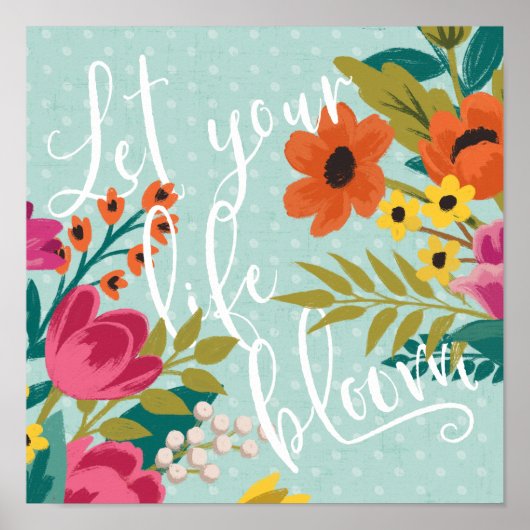 Romantic Luxe | Laat je leven bloeien Poster (Voorkant)