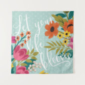 Romantic Luxe | Laat je leven bloeien Wandkleed (Voorkant (horizontaal))