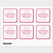 Romantic Luxury Love Design - Velvet Kiss Candle  Vierkante Sticker (Vel)