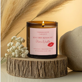 Romantic Luxury Love Design - Velvet Kiss Candle  Vierkante Sticker