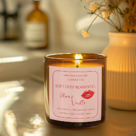 Romantic Luxury Love Design - Velvet Kiss Candle  Vierkante Sticker