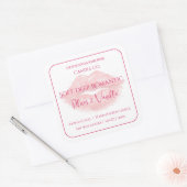 Romantic Luxury Love Design - Velvet Kiss Candle  Vierkante Sticker (Envelop)
