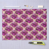 Romantic Magenta-Rozen met Gold Writing op Perzand Tissuepapier (Craft)