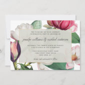 Romantic Magnolia Blossom Elegant Floral Kaart (Voorkant)