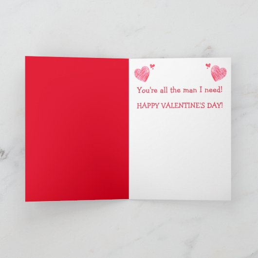 Romantic Manly Rooster Valentijnsdag Feestdagen Kaart (Binnen)