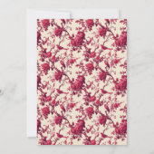 Romantic Maroon Floral Roses Kaart (Achterkant)