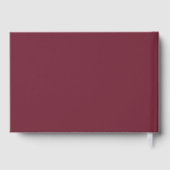 Romantic Maroon Modern Photo Gastenboek (Achterkant)