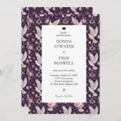 Romantic Maroon Unique Maximalist Custom Wedding Kaart (Voorkant / Achterkant)