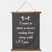 Romantic Marriage Proposal Art Posters Hangend Wandkleed (Voorkant 2)