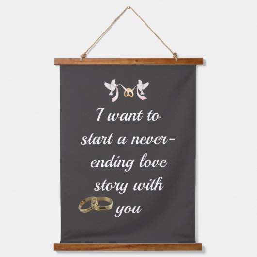 Romantic Marriage Proposal Art Posters Hangend Wandkleed (Voorkant 2)