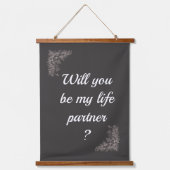 Romantic Marriage Proposal Art Posters Hangend Wandkleed (Voorkant 3)