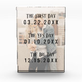 Romantic Married Couple Dates Afbeelding Typografi Fotoblokken (Voorkant)