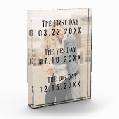 Romantic Married Couple Dates Afbeelding Typografi Fotoblokken (Links)