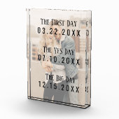 Romantic Married Couple Dates Afbeelding Typografi Fotoblokken (Rechts)