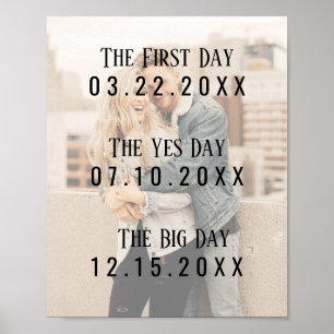 Romantic Married Couple Dates Afbeelding Typografi Poster