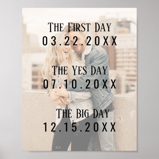 Romantic Married Couple Dates Afbeelding Typografi Poster (Voorkant)