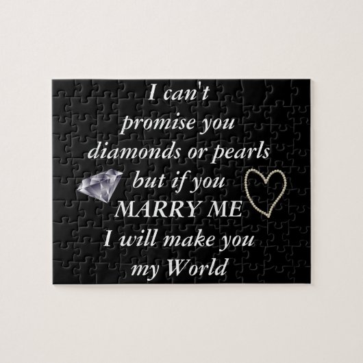 Romantic Marry Me Poem Legpuzzel (Horizontaal)
