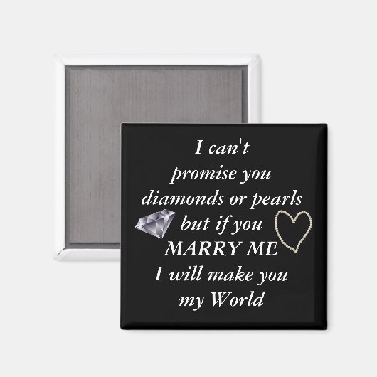 Romantic Marry Me Poem Magneet (Voorkant / Achterkant)
