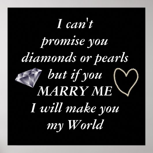 Romantic Marry Me Poem Poster (Voorkant)