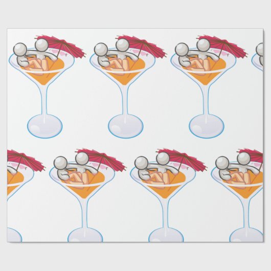 Romantic Martini Cadeaupapier (Vlak)