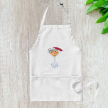 Romantic Martini Standaard Schort<br><div class="desc">Een romantische martini drink met twee mensen in het glas en een paraplu. Dit ontwerp ziet er echt effectief uit op dit Schort</div>
