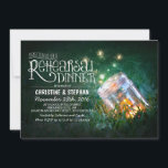 Romantic mason jar & fireflies repetitief diner kaart<br><div class="desc">De uitnodiging voor een repetitief diner geïnspireerd door de natuur van de zomernacht en de romantische huwelijksfeestdag in de openlucht. Casual, rustige en griezelige repetities voor moderne maar bruid. Romantische en droomachtige keuze voor degenen die van vuurvliegjes houden - kleine nachtlichten en plannen van het bruiloft/repetitief diner met maankwars. —Als...</div>