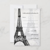 Romantic Mason Jar Shadows Damask Wedding RSVP (Voorkant)