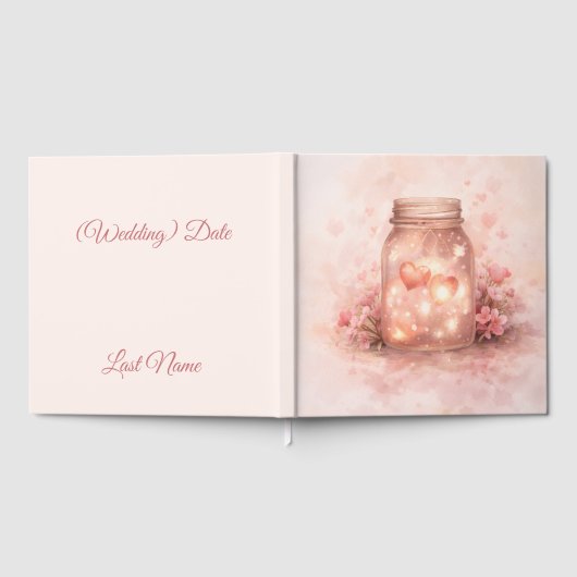Romantic Mason Jar Wedding Guest Book Gastenboek (Volledig)