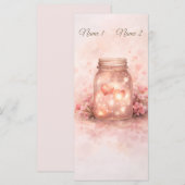 Romantic Mason Jar Wedding Program Programmakaart (Voorkant / Achterkant)