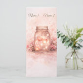Romantic Mason Jar Wedding Program Programmakaart (Staand voorkant)
