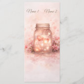 Romantic Mason Jar Wedding Program Programmakaart (Voorkant)