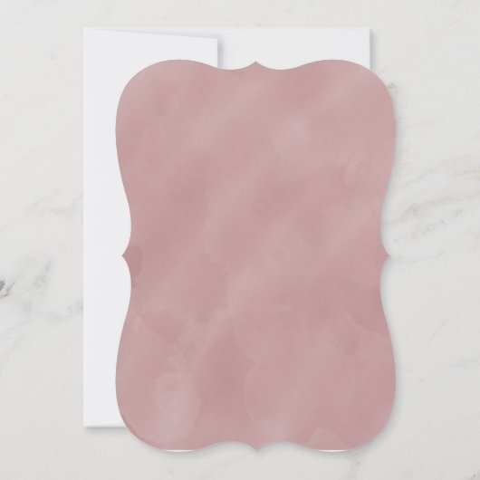 Romantic Mauve Pink White Greenery Weeding Invita Kaart (Achterkant)