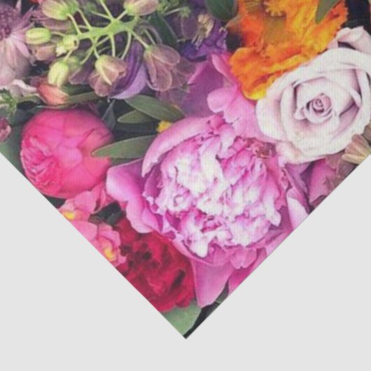 Romantic Meerkleurige Floral  Tissuepapier (Detail)