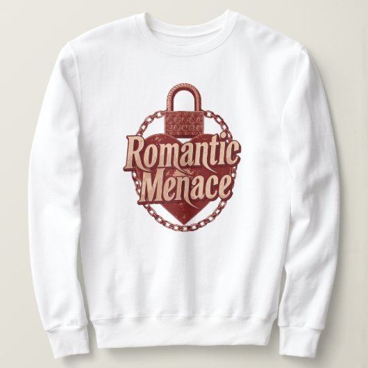 "Romantic Menace" with Edgy Heart Lock Trui (Design voorkant)