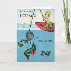 Romantic Mermaid Valentijnsdag Card Kaart