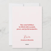 Romantic "Merry Kissmas" Photo Christmas Greeting Feestdagenkaart (Achterkant)