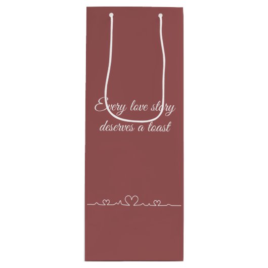 Romantic message personalized wijn cadeautas (Voorkant)