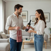 Romantic message personalized wijn cadeautas