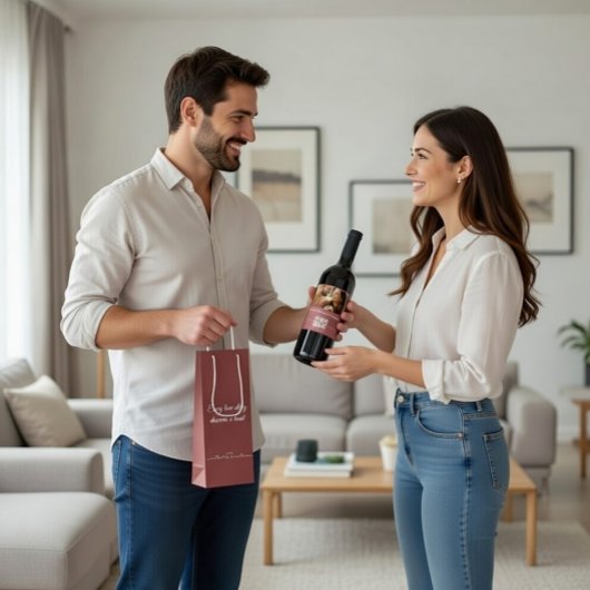 Romantic message personalized wijn cadeautas