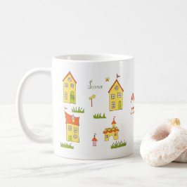 Romantic Mijn kleine stadje Minimalistische koffie Koffiemok