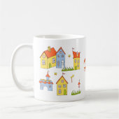 Romantic Mijn kleine stadje Minimalistische koffie Koffiemok (Links)