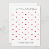 Romantic Minimal Heart Valentine's Day Card (Voorkant / Achterkant)