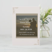 Romantic & Minimal Wedding Invitation Template | E Kaart (Staand voorkant)