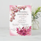Romantic Minimal Wedding Invite Kaart (Staand voorkant)