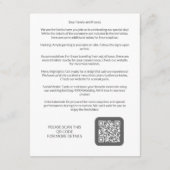 Romantic Minimal Wedding Yellow & Lavender Wreath Informatiekaartje (Achterkant)