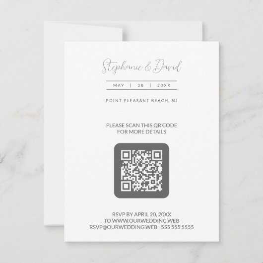 Romantic Minimal Wedding Yellow & Lavender Wreath RSVP Kaartje (Achterkant)