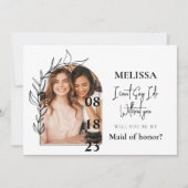 Romantic Minimale Arch Bridesmaid-Kaart Kaart (Voorkant)