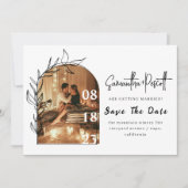 Romantic Minimale Arch sparen de Datum Uitnodiging (Voorkant)